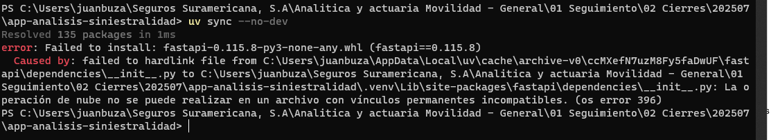 Error de hardlink